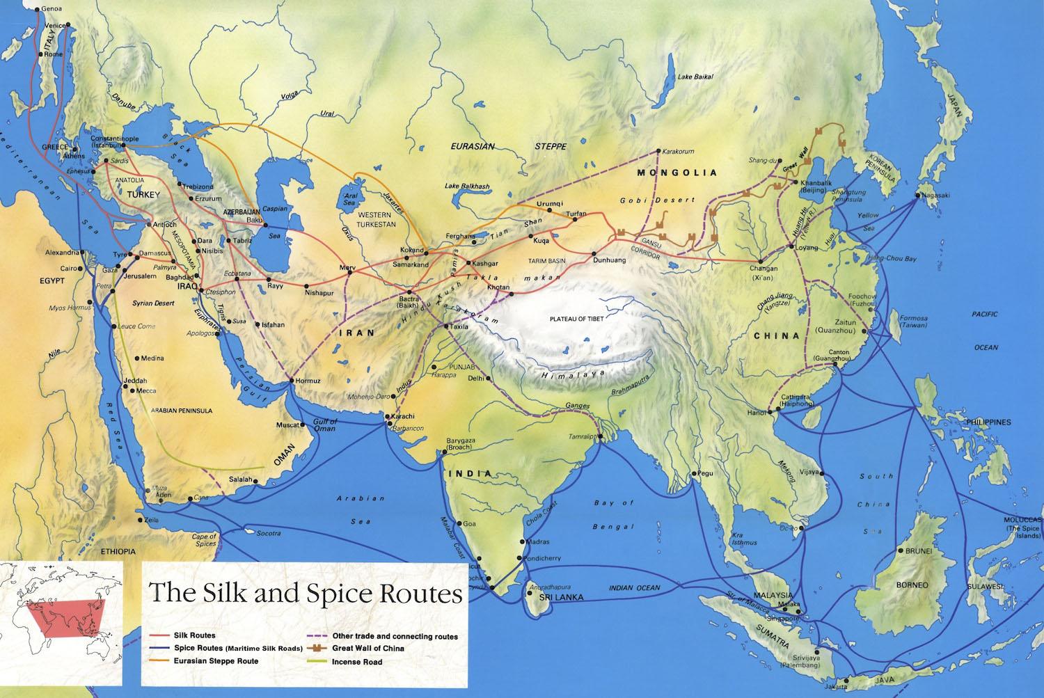 Kinijos Silko Kelio Zemėlapį Silko Kelias Kinijos Zemėlapis Rytų Azija Asia