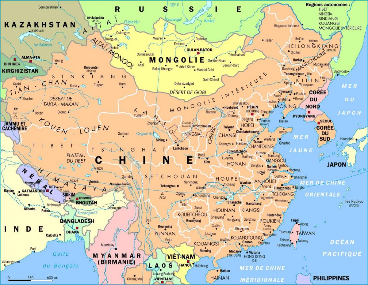 Kinijos žemėlapį hd