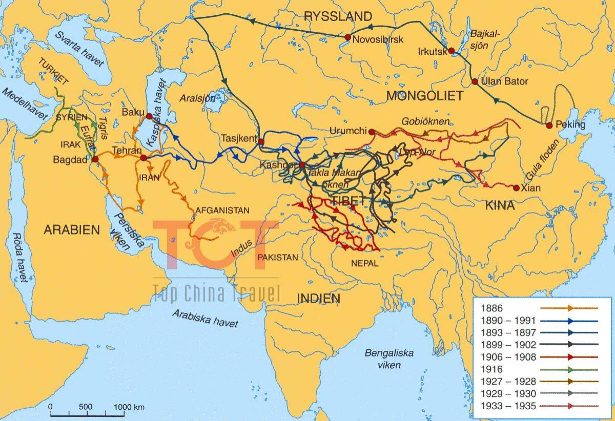 žemėlapis šilko keliu senovės Kinijoje