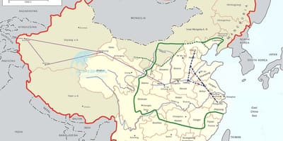 Žemėlapis Kinijos grand canal