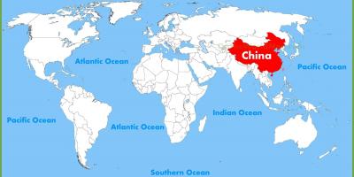 Kinija pasaulio žemėlapyje