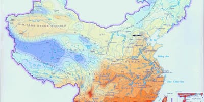 Orų žemėlapis Kinija