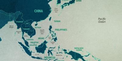 Kinija pietų Kinijos jūros žemėlapis